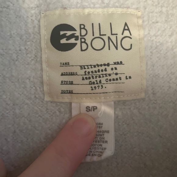 Billabong Gray Button Down Peacoat Coat Sz S/P - Picture 3 of 3